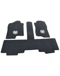 Lloyd Mats Classic Loop Ebony 3PC Floor Mats For Cadillac Escalade, Logo
