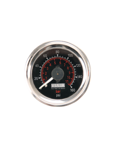 Viair ® - 2 Inch Dual Needle Illuminated Black Face In-Dash Gauge (90082)