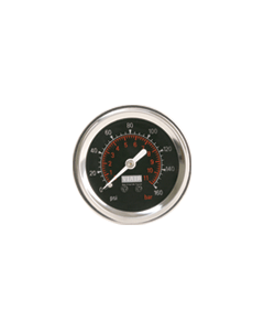 Viair ® - 1.5 Inch Single Needle Black Face In-Dash Gauge (90085)