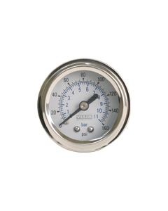 Viair ® - 2 Inch Single Needle Illuminated White Face In-Dash Gauge (90087)