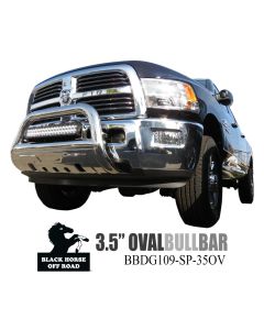 Black Horse Off Road ® - 3.5 Inch Oval Bull Bar (BBDG109-SP-35OV)