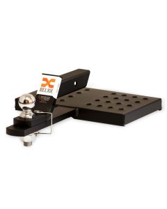 BELXX Spin Step All-In-One 2" Hitch Ball Mount 3-1/4" Drop and Tailgate Step SS2300BK, Closed