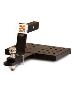 BELXX Spin Lifted Truck Step All-In-One 2" Hitch Ball Mount 7-1/4" Drop and Tailgate Step SS2700BK, Closed