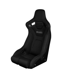 Braum ® - Black Cloth ELITE-R Series Fixed Back Racing Seat With Black Piping (BRR1R-BKBS)