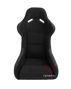 Cipher Auto ® - Black Fabric with Suede Insert and FRP Bucket Universal Racing Seat (CPA2011FBK)