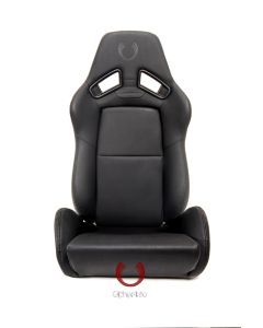 Cipher Auto ® - Black Leatherette with Black Outer Stitching Universal AR-8 Revo Racing Seats (CPA2008PBK)