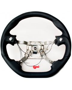 Cipher Auto Enhanced Leatherette Steering Wheel With Grey Stitching For Mazda Miata NA ESR-MZNAA112BG, Front View