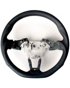 Cipher Auto Enhanced Leatherette Steering Wheel With Grey Stitching For Mazda Miata ND ESR-MZNDA112BG, Front View