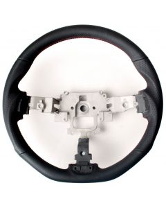 Cipher Auto Enhanced Leatherette Steering Wheel With Magenta / Red Wine Stitching For Mazda Miata NC ESR-MZNCA112BM, Front View
