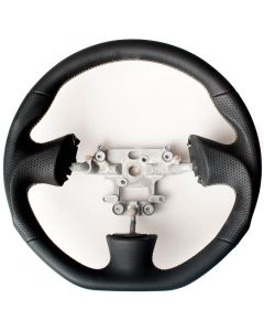 Cipher Auto Enhanced Leatherette Steering Wheel With Silver Stitching For Mazda Miata NB ESR-MZNBA112BS, Front View