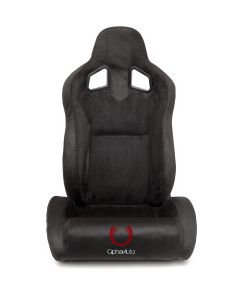 Cipher Auto Pair of Black Microsuede Universal Racing Seats (CPA1039SDBK), Front View