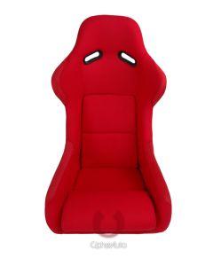Cipher Auto ® - Red Fabric with Suede Insert and FRP Bucket Seat Universal Racing Seat (CPA2011FRD)
