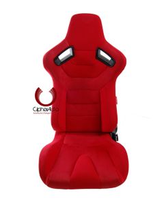 Cipher Auto ® - Red Suede and Fabric with Carbon Fiber Universal AR-9 Revo Racing Seats (CPA2009CFSDRD)