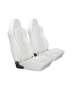 Cipher Auto White Leatherette Universal Jeep Seats CPA3001PWH, Pair