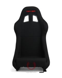 Cipher Auto ® - Black Fabric Full Bucket Non Reclineable Universal Racing Seat (CPA1005FBK)
