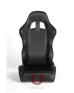 Cipher Auto ® - Black Carbon Fiber PVC Universal Racing Seats (CPA1007CFBK)