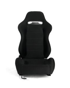 Cipher Auto ® - Black Cloth with Grey Outer Stitching Universal Racing Seats (CPA1013FBK-G)