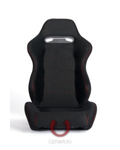 Cipher Auto ® - Black Cloth with Red Stitching Universal Racing Seats (CPA1013FBK-R)