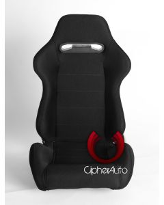 Cipher Auto ® - Black Cloth Universal Racing Seats (CPA1013FBK)