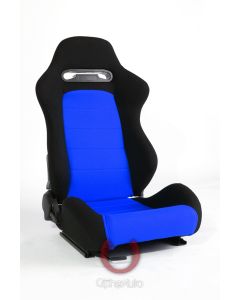 Cipher Auto ® - Black and Blue Insert Cloth Universal Racing Seats (CPA1013FBKBU)