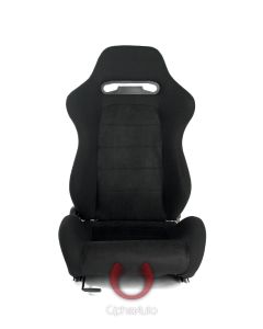Cipher Auto ® - Black Cloth with Microsuede Insert Universal Racing Seats (CPA1013FSDBK)