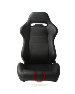 Cipher Auto ® - Black Leatherette Universal Racing Seats (CPA1013PBK)