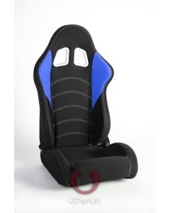 Cipher Auto ® - Black and Blue Cloth Universal Racing Seats (CPA1017FBKBU)