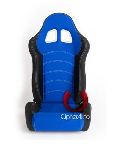 Cipher Auto ® - Black and Blue Cloth Universal Racing Seats (CPA1018FBKBU)