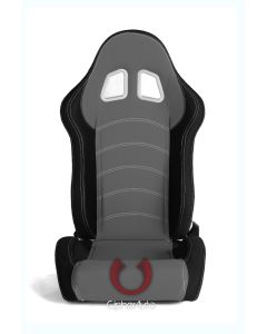 Cipher Auto ® - Black and Grey Cloth Universal Racing Seats (CPA1018FBKGY)