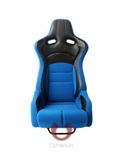 Cipher Auto ® - Blue Cloth with Black Carbon PU Universal Viper Racing Seats (CPA2002CFBKBU)