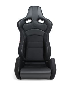 Cipher Auto ® - Black with Black Carbon PU Universal VP-8 Racing Seats (CPA2003CFBK)