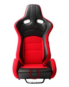 Cipher Auto ® - Red with Black Carbon PU Universal VP-8 Racing Seats (CPA2003CFBKRD)