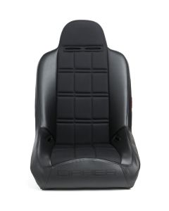 Cipher Auto ® - Black Leatherette with Fabric Insert Fixed Back Universal Suspension Seat (CPA3003FBK)