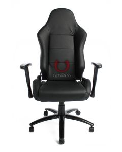 Cipher Auto ® - Black Leatherette Office Racing Seat (CPA5001PBK)