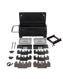 DU-HA® - Black Squad Box Interior-Exterior Portable Storage and Gun Case with Internal Latch and Slide Bracket for Pickup Trucks / Jeeps / Various SUV's (70671)