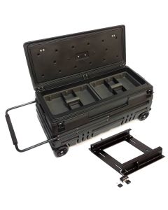 DU-HA® - Black Squad Box Interior-Exterior Portable Storage and Gun Case with Manual Latch and Slide Bracket for Pickup Trucks / Jeeps / Various SUV's (70670)