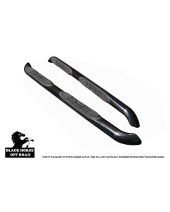 Black Horse Off Road ® - Black 3 Inch Round Side Steps (9B048803A)