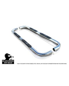 Black Horse Off Road ® - Stainless Steel 3 Inch Round Side Steps (9B047603SS)