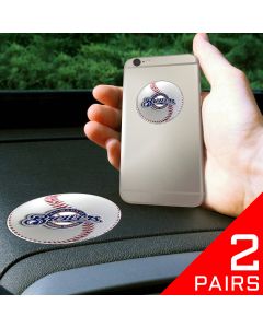 Fanmats ® - 2 Pairs of MLB Milwaukee Brewers Dashboard Phone Grips (13090)