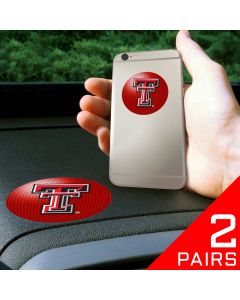 Fanmats ® - 2 Pairs of Texas Tech University Dashboard Phone Grips (13046)