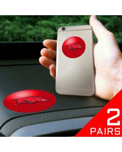 Fanmats ® - 2 Pairs of University of Arkansas Dashboard Phone Grips (13074)