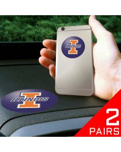 Fanmats ® - 2 Pairs of University of Illinois Dashboard Phone Grips (13067)