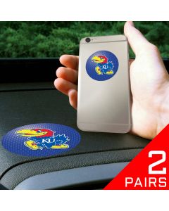 Fanmats ® - 2 Pairs of University of Kansas Dashboard Phone Grips (13065)