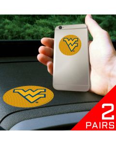 Fanmats ® - 2 Pairs of West Virginia University Dashboard Phone Grips (13042)