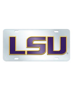 Fanmats ® - Louisiana State University Mirrored Inlaid Acrylic License Plate (14971)