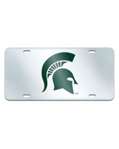 Fanmats ® - Michigan State University Mirrored Inlaid Acrylic License Plate (15072)