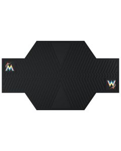 Fanmats ® - MLB Miami Marlins Heavy Duty Rubber Motorcycle Mat (15353)