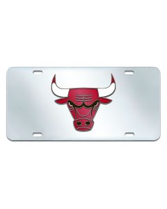 Fanmats ® - NBA Chicago Bulls Mirrored Inlaid Acrylic License Plate (15116)