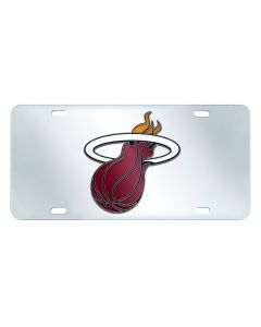 Fanmats ® - NBA Miami Heat Mirrored Inlaid Acrylic License Plate (15122)
