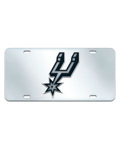 Fanmats ® - NBA San Antonio Spurs Mirrored Inlaid Acrylic License Plate (15137)